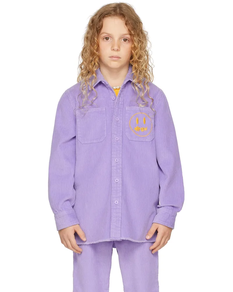 drew house SSENSE Exclusive Kids Purple Painted Mascot Shirt Lavender