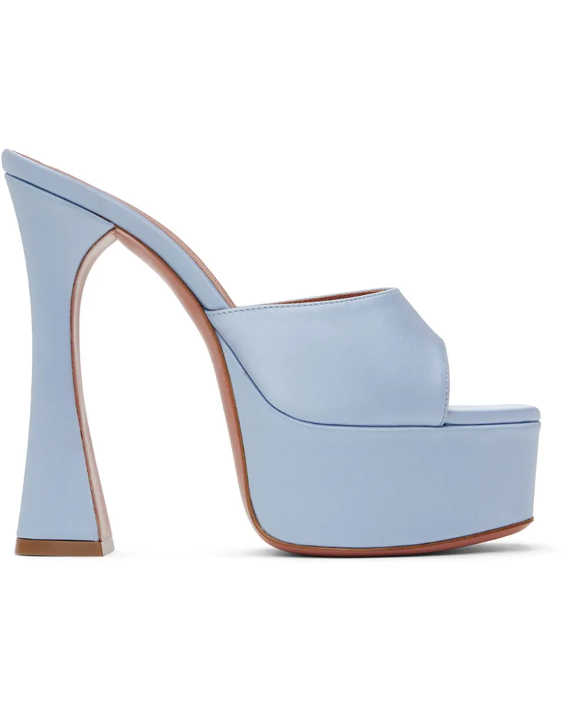 Amina Muaddi Blue Dalida Plateau 140 Heeled Sandals Frosty