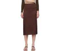 Brown Le Chouchou 'La Jupe Notte' Midi Skirt
