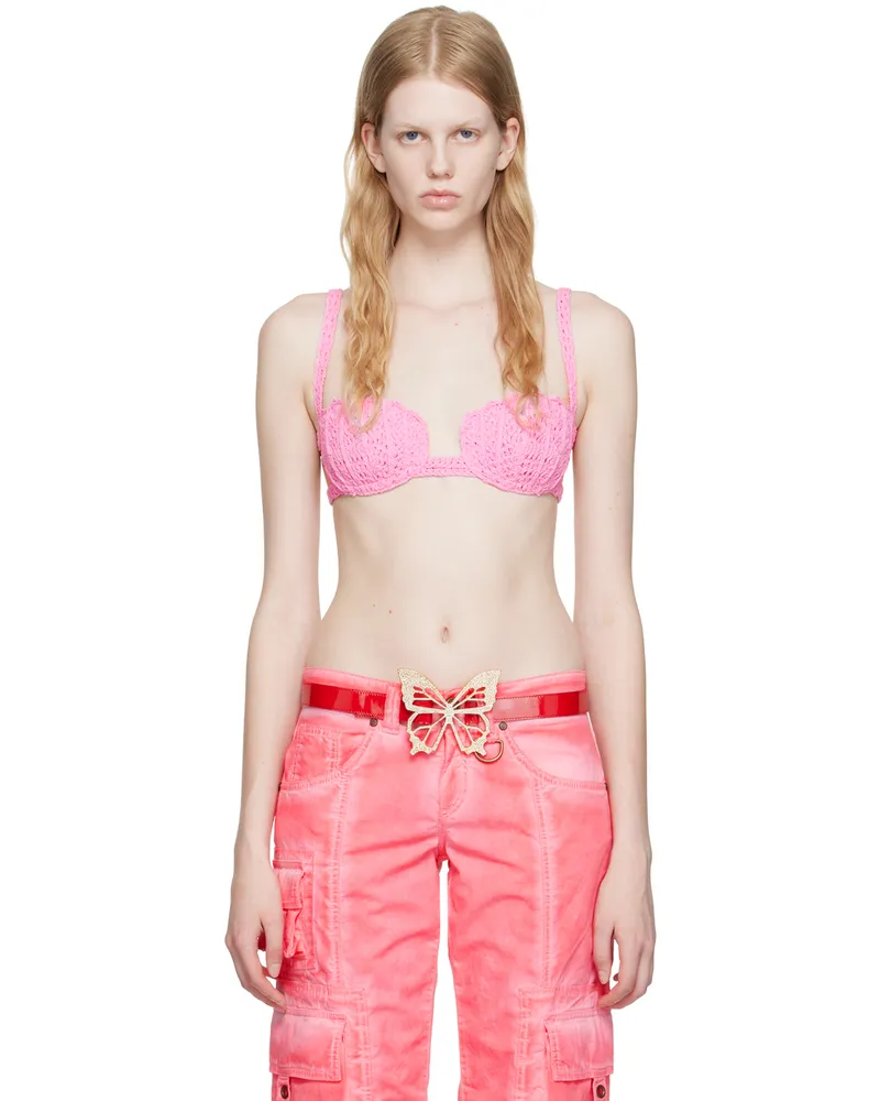Blumarine Pink Scalloped Bra N0729