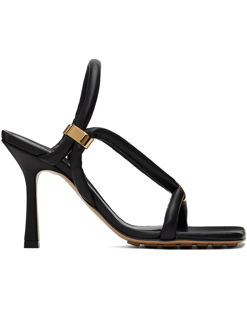 Bottega Veneta Black Stretch Strap Sandals 1000