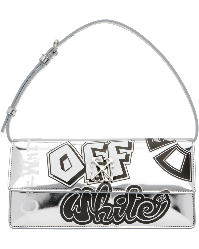 OFF-WHITE Silver Jitney 1.0 Shoulder Bag Silver