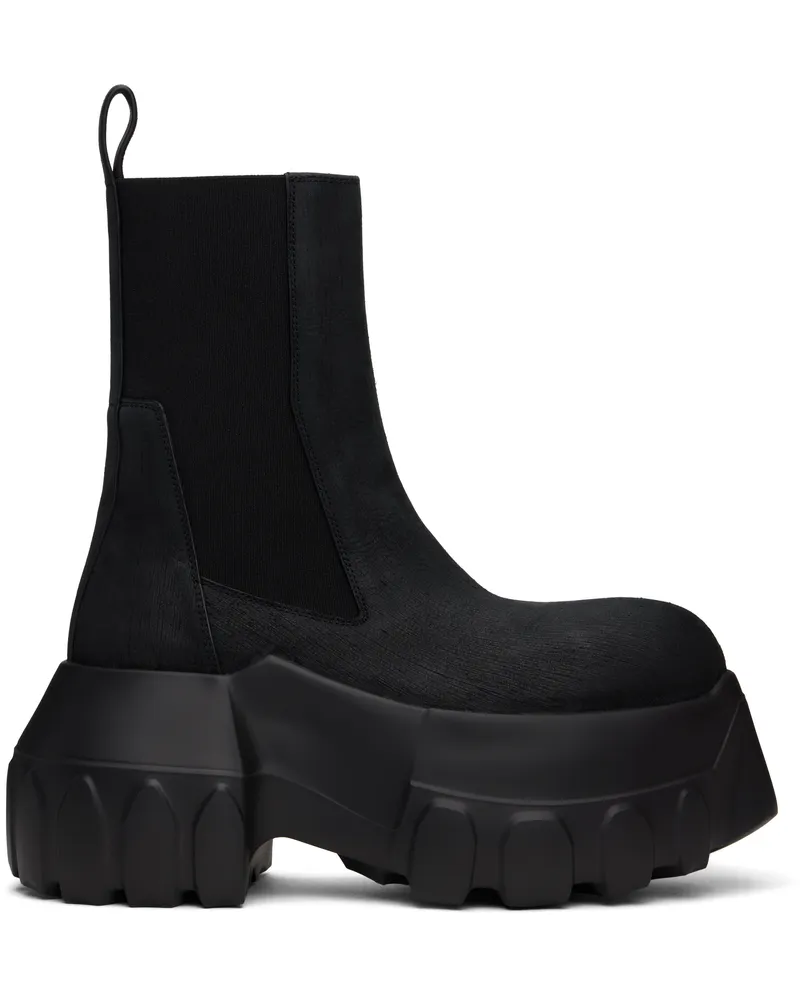 Rick Owens Black Hollywood Beatle Mega Tractor Boots 99