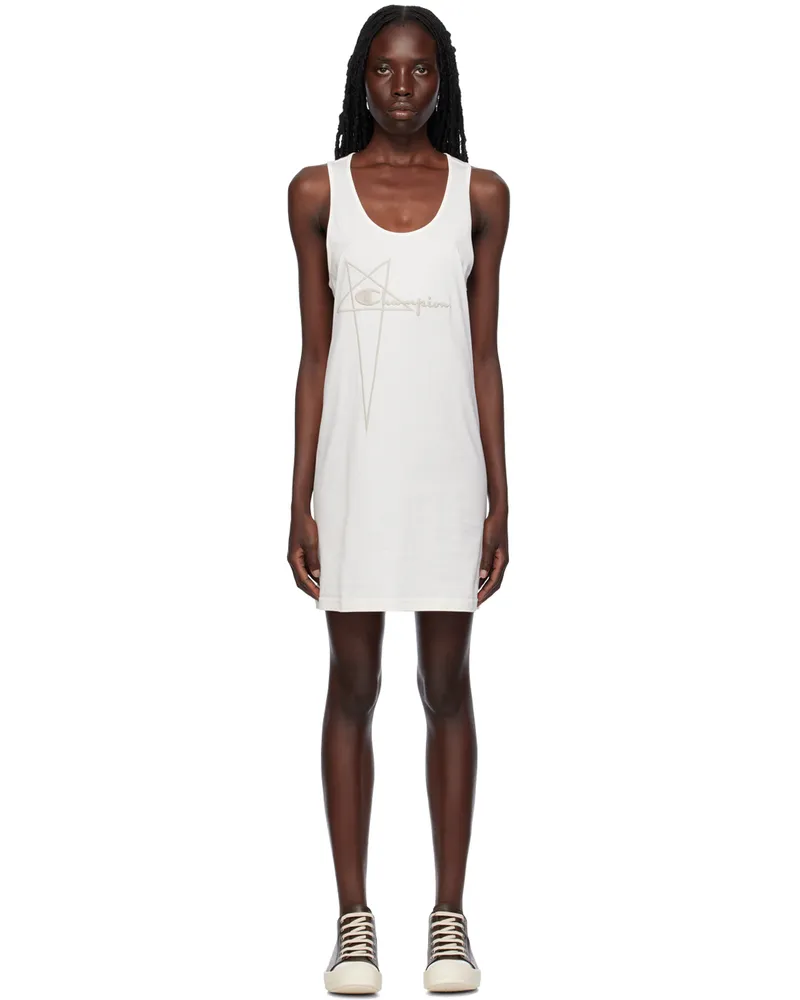 Rick Owens White Champion Edition Basketball Minidress 11