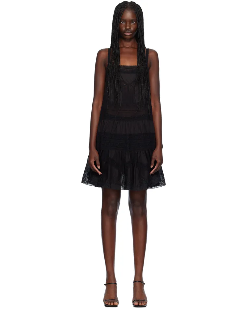 Zimmermann Black Halliday Minidress Black