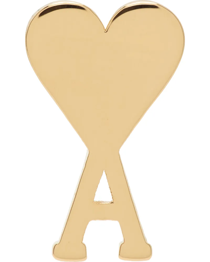 AMI Paris Gold Brass Ami de Coeur Single Stud Earring Gold