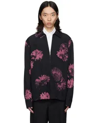 Jil Sander Navy Floral Shirt Summer