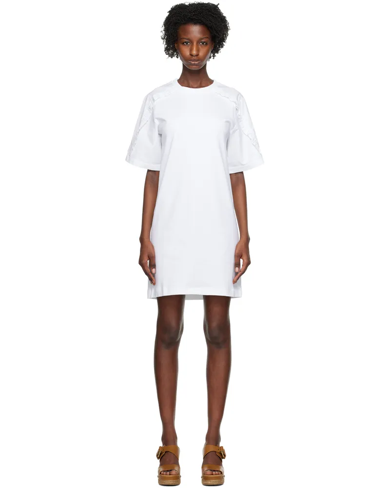 See by Chloé White Ruffled Minidress 101