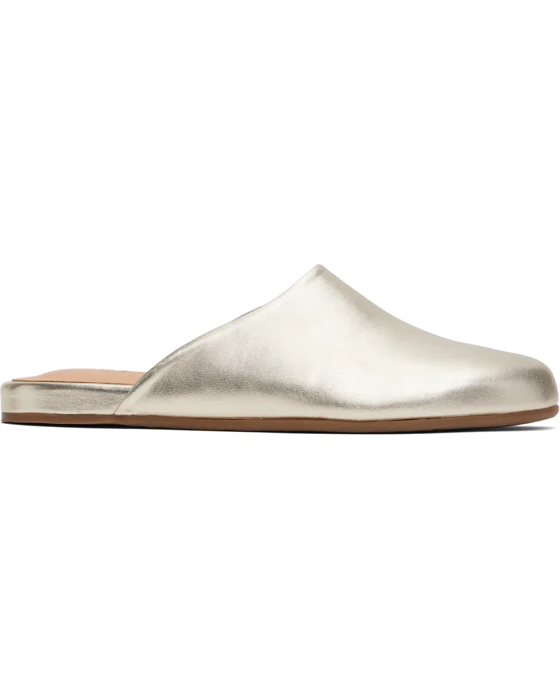 Ancient Greek Sandals Gold 'The Slipper' Mules Platinum
