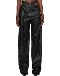 OTTOLINGER Black Wrap Faux-Leather Jeans Black