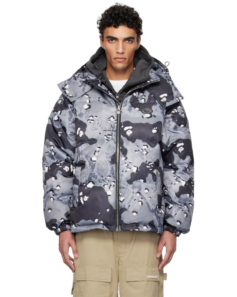 AAPE by A Bathing Ape Black & Gray Aape 29.5 Main Down Jacket Bkg