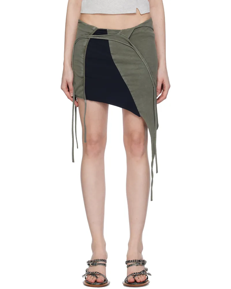 OTTOLINGER SSENSE Exclusive Taupe & Black Miniskirt Washed