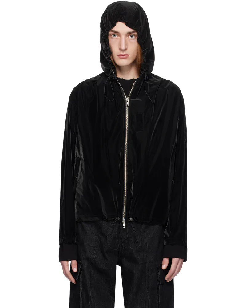 Youth Black Shirring Jacket Black