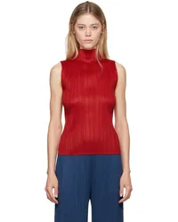 Issey Miyake Red New Colorful Basics Tank Top Red