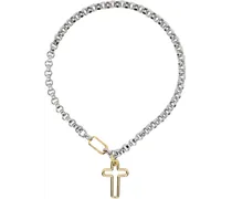 SSENSE Exclusive Gold & Silver Cross Pendant Necklace