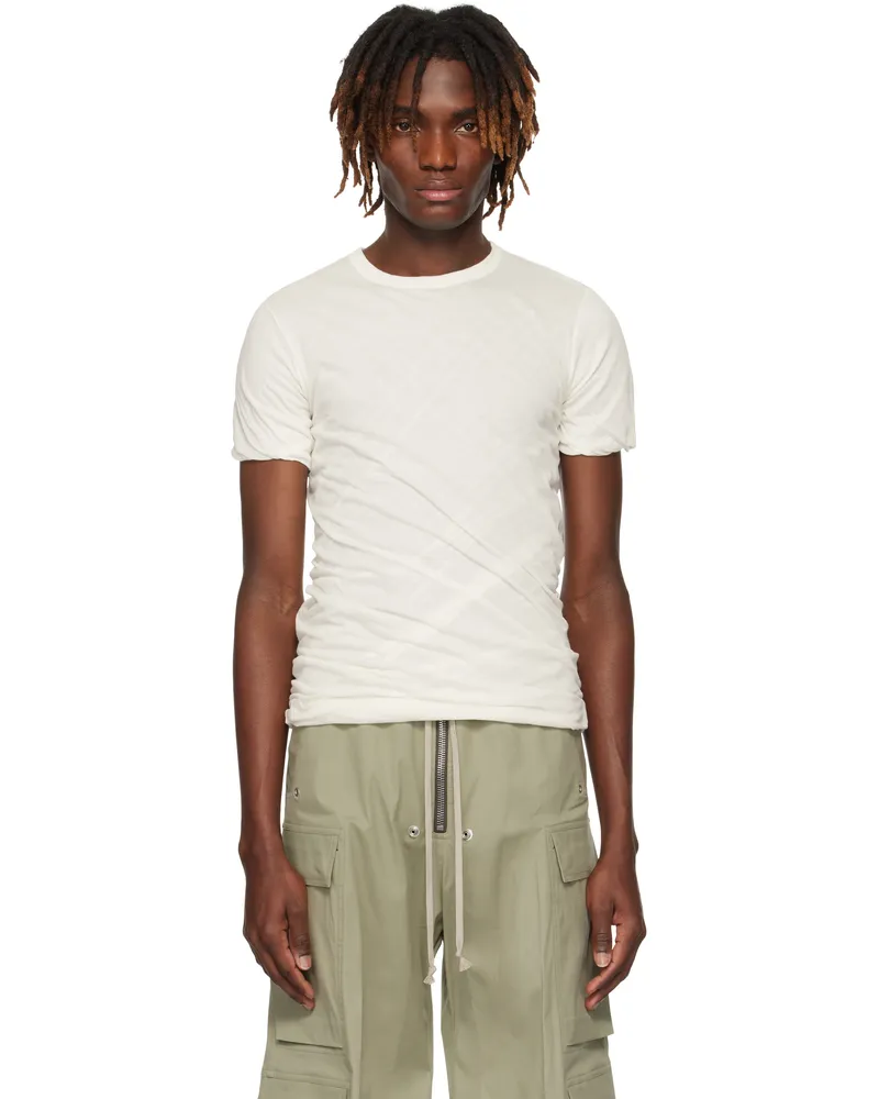 Rick Owens White Hollywood Double SS T-shirt 11