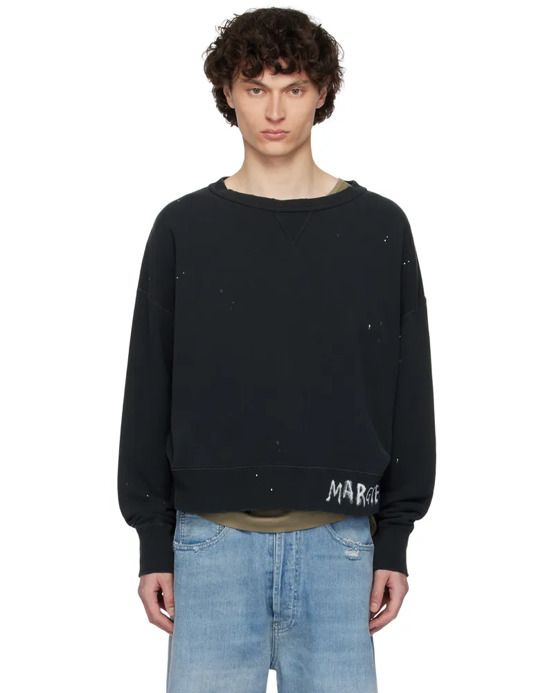 Maison Margiela Black Graffiti Logo Sweatshirt 861