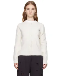 WE 11 DONE Off-White Simply Cardigan Ivory