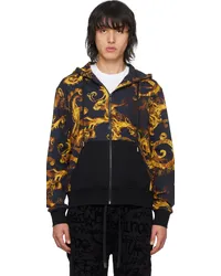 Versace Jeans Black Watercolour Couture Hoodie Egblack