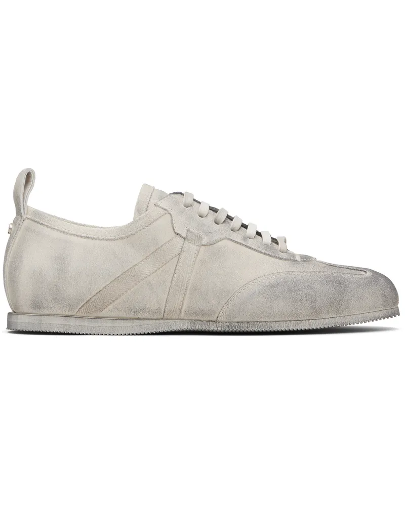 Ann Demeulemeester White & Gray Siru Boxing Sneakers Chalk