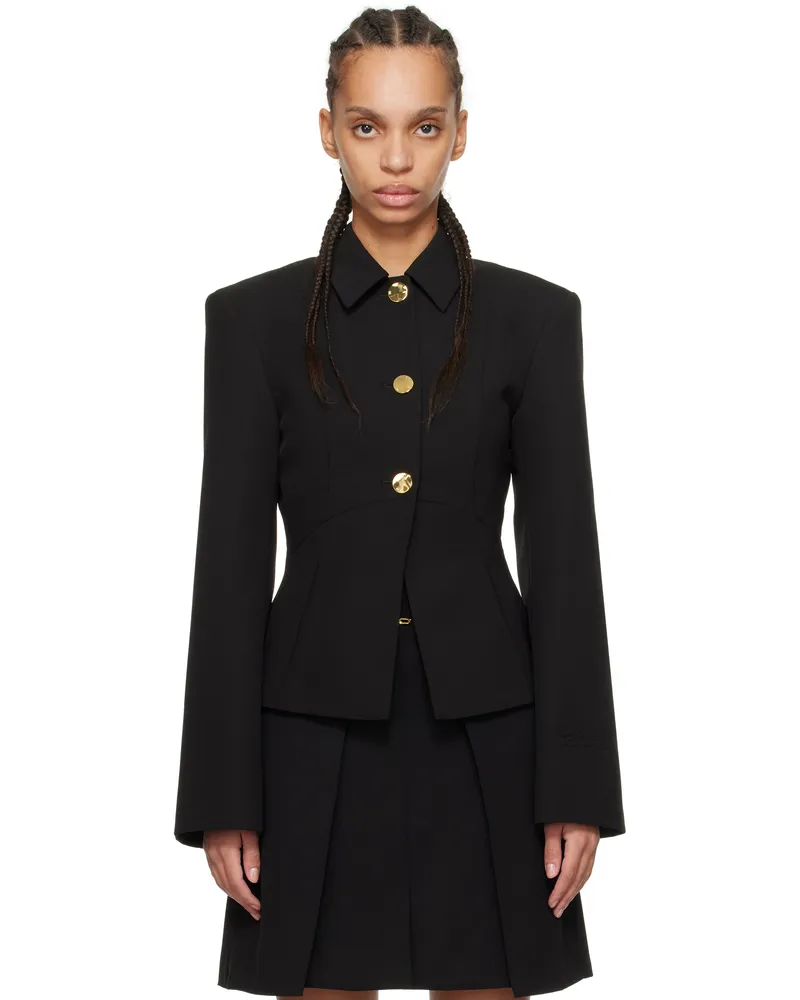 Ganni Black Light Twill Suiting Blazer 099