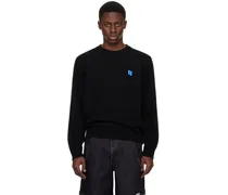 Black Significant Dropped Shoulder Sweater
