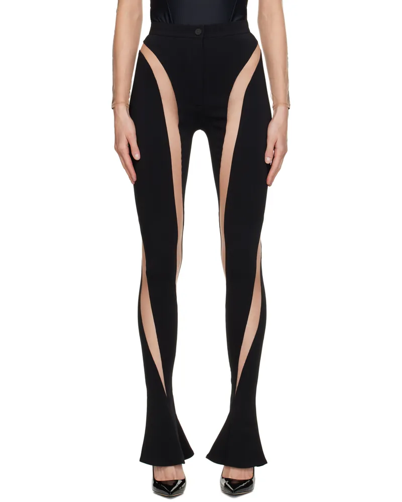 Thierry Mugler Black Spiral Trousers B99n1