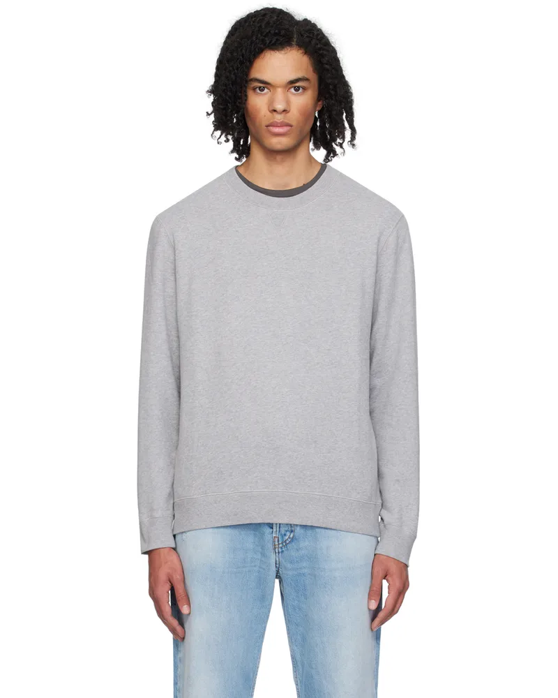 Sunspel Gray V-Stitch Sweatshirt Grey