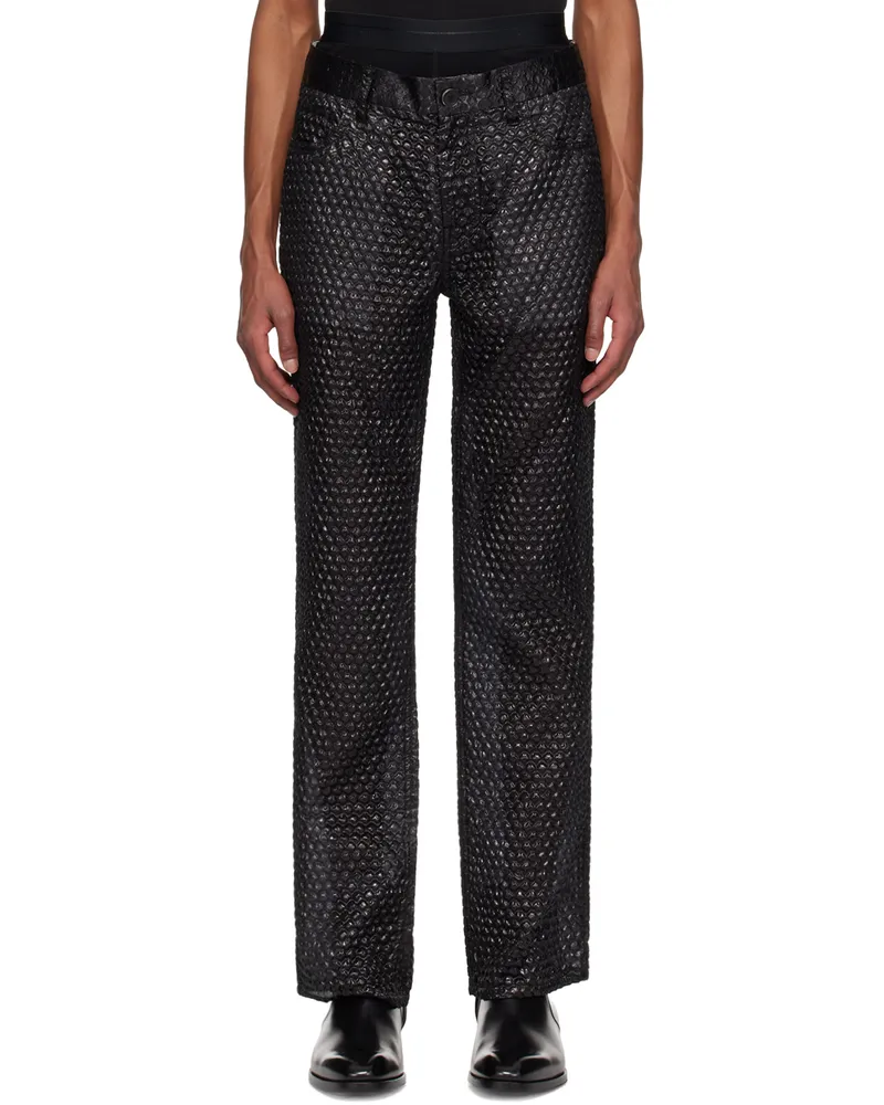 Helmut Lang Black Bubblewrap Worker Trousers Black