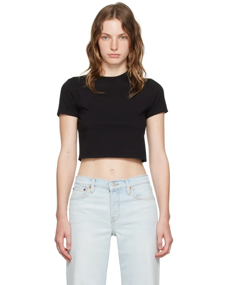 RE/DONE Black Hanes Edition Micro T-Shirt Black