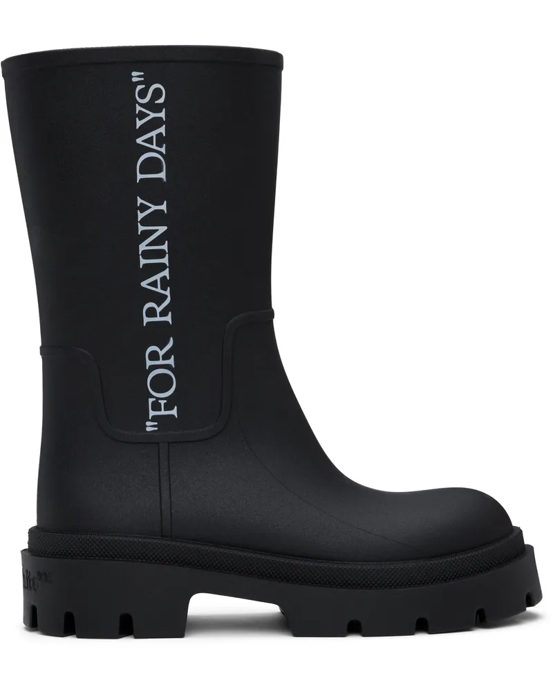 OFF-WHITE Black Reboot 'Rainy Days' Boots Black