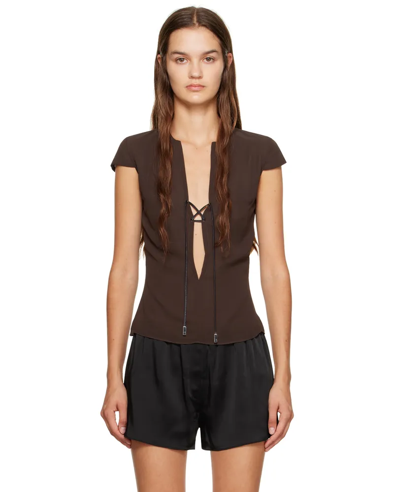 16ARLINGTON Brown Seer T-Shirt Bitter