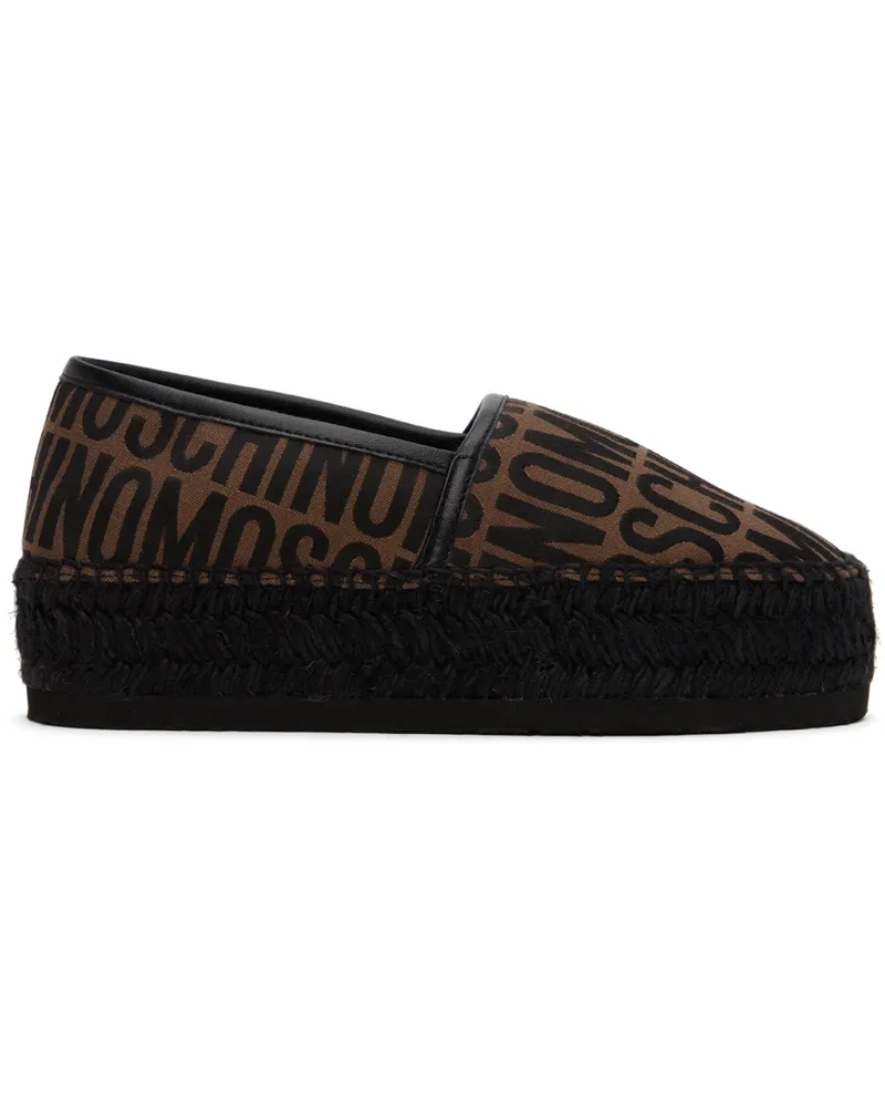 Moschino Brown Logo Espadrilles 30a