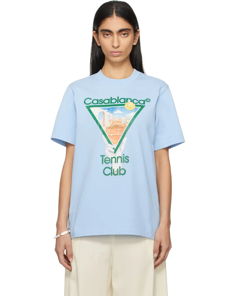 Casablanca Paris Blue Metaphysical Tennis Icon T-shirt Metaphysical