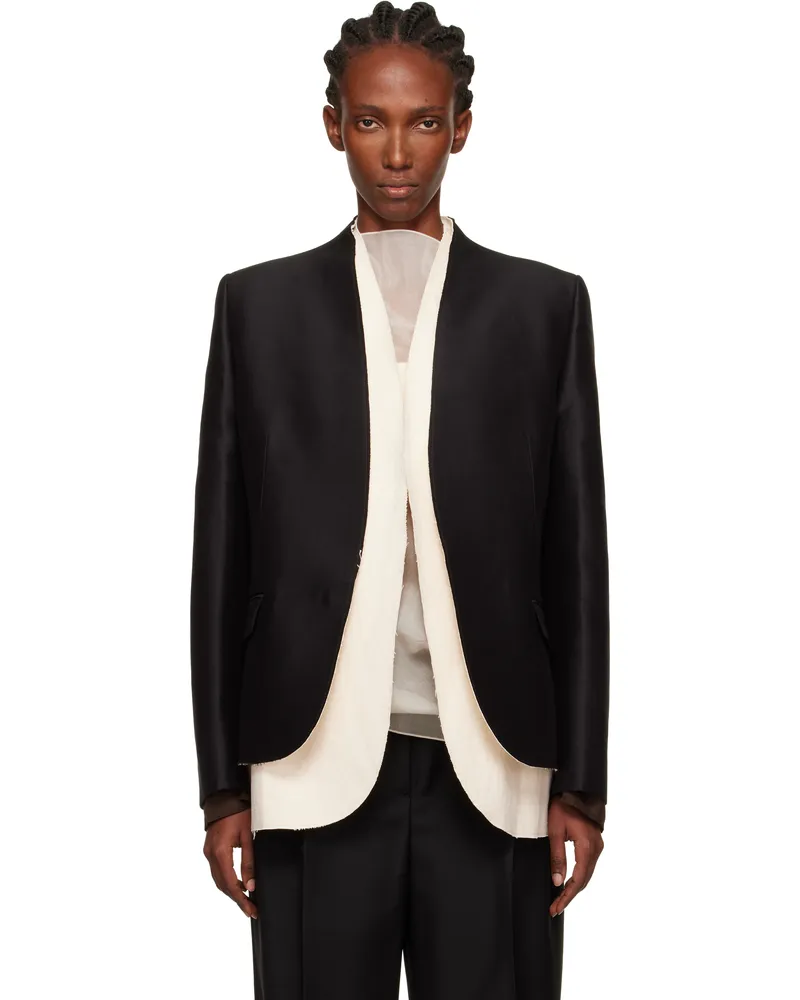 GIA STUDIOS Black & Off-White Tulip Blazer Black
