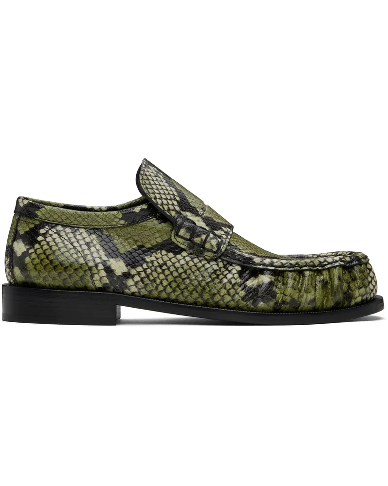 Dries van Noten Green Leather Loafers 604