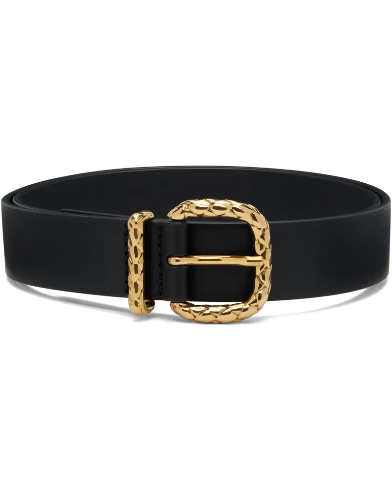 Bottega Veneta Black Coaxial Loop Belt 1019