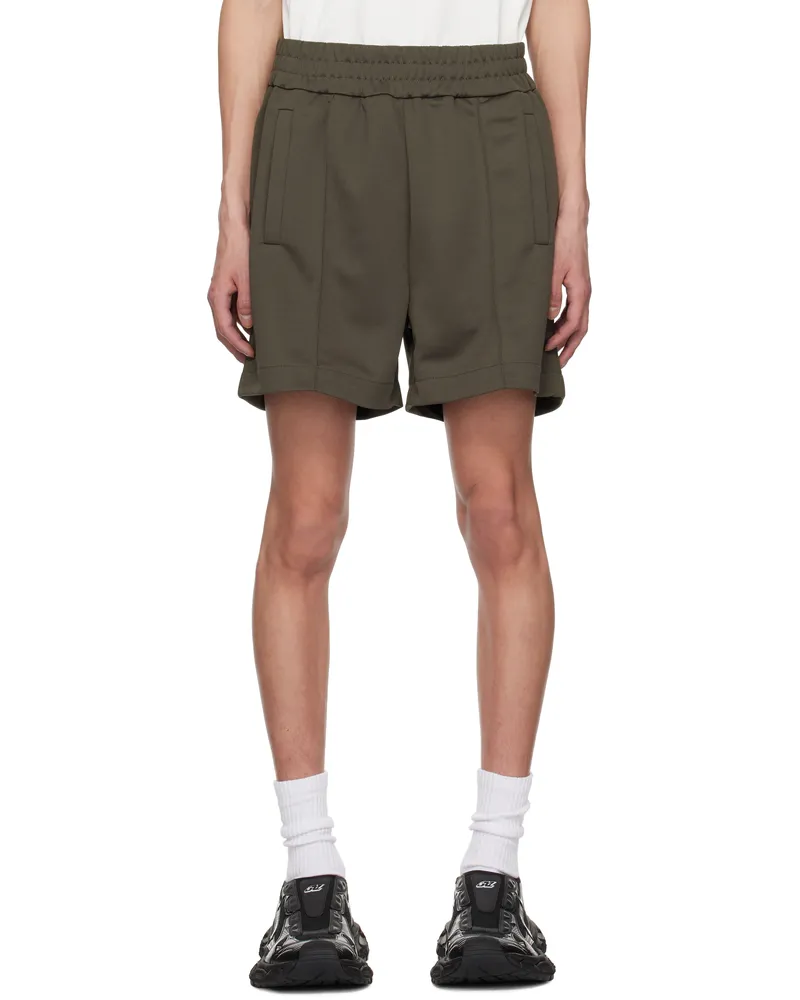 Palm Angels Gray Curved Logo Shorts Vintage
