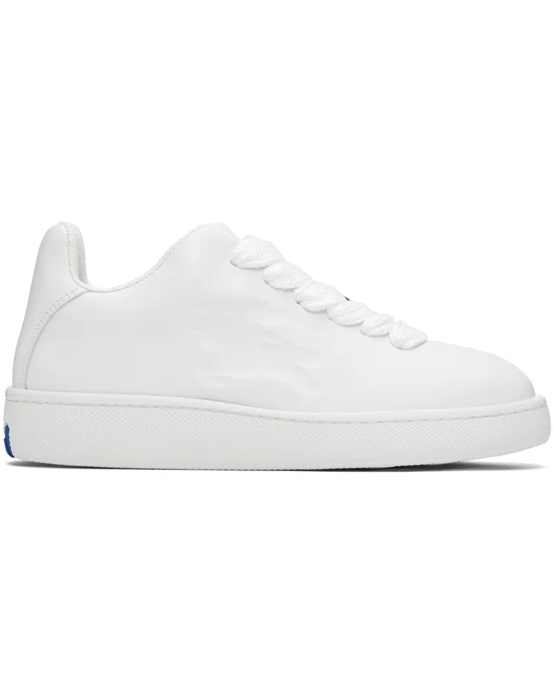 Burberry White Leather Box Sneakers White