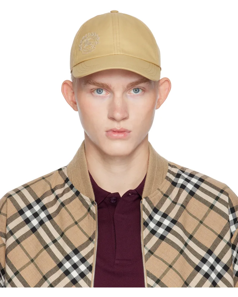 Burberry Beige EKD Cotton Blend Baseball Cap Flax