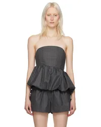 Kika Vargas Gray Diane Camisole Stripes