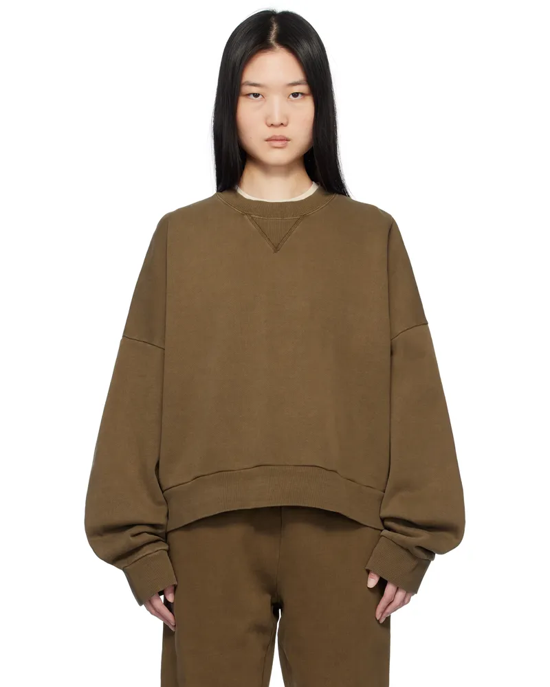Entire Studios Brown Box Crew Sweatshirt Brunette