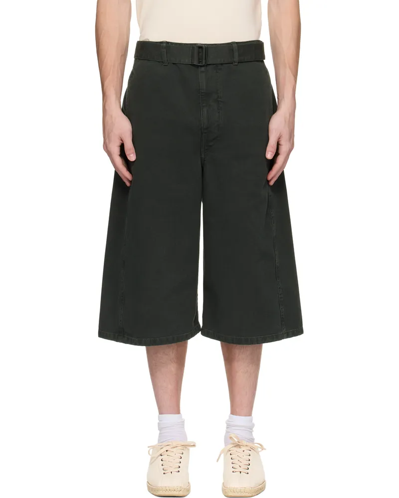 Christophe Lemaire Gray Twisted Denim Shorts Bl714