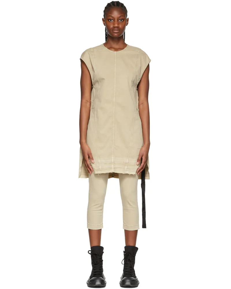 DRKSHDW by Rick Owens Beige Kuntrol Mini Dress 31