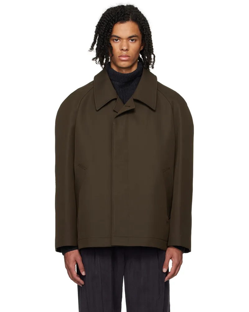 Christophe Lemaire Brown Car Jacket Br495