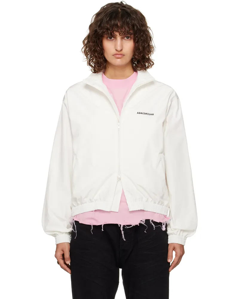 Balenciaga White Mirror 'Balenciaga' Regular Track Jacket 9000