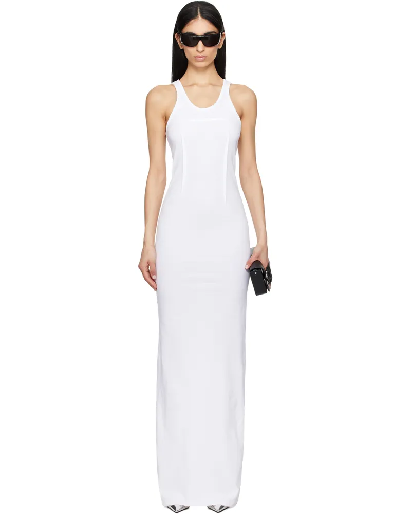 Maison Margiela White Heavy Cotton Jersey Maxi Dress 100
