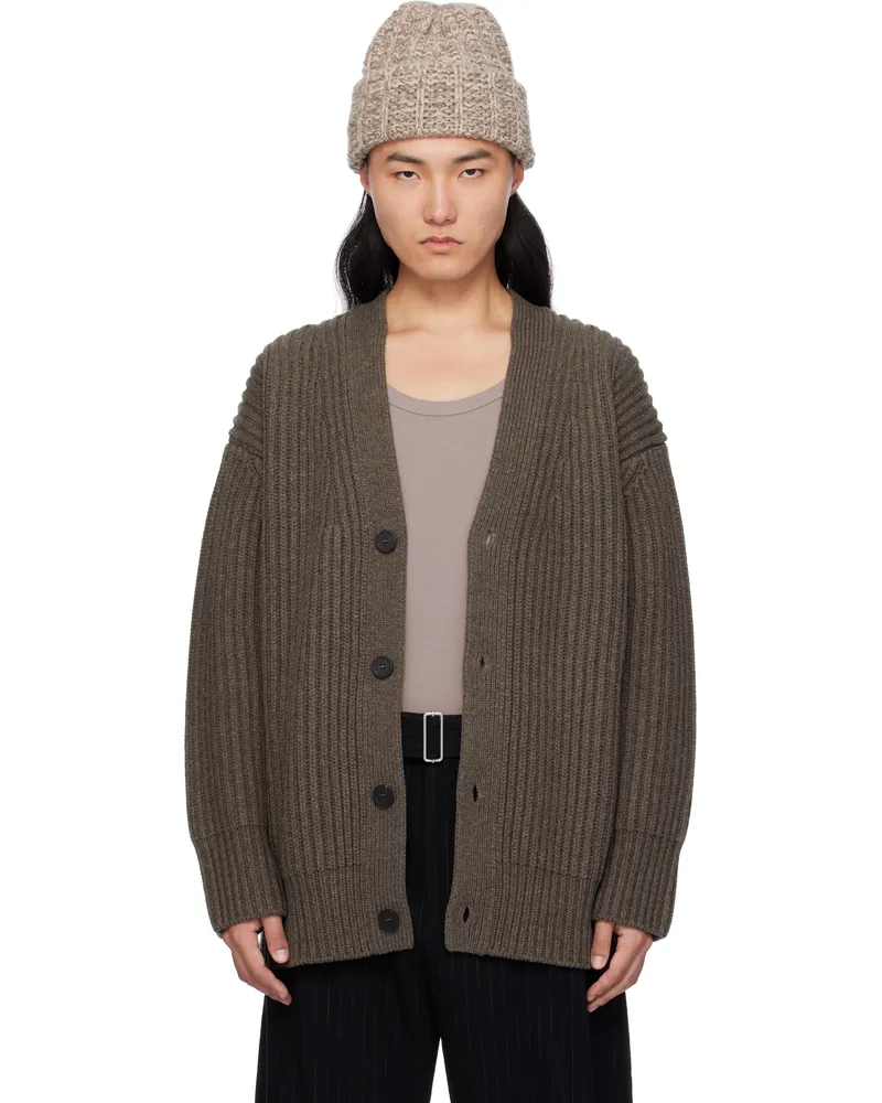 Studio Nicholson Brown Pomona Knit Cardigan Mole