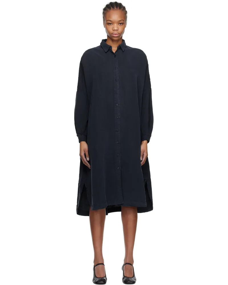 Casey Casey Navy Yuki Lounge Shirt Midi Dress Night