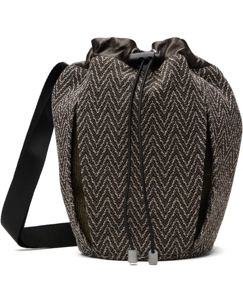 Omar Afridi Brown Pochette Bag Jacquard